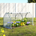 Green Fingers Greenhouse PE Cover 1.2x0.5x0.6M Zip Door