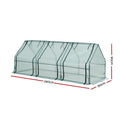 Green Fingers Greenhouse 240x90x90cm Steel Frame PE Cover