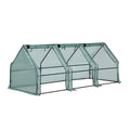 Green Fingers Greenhouse 240x90x90cm Steel Frame PE Cover