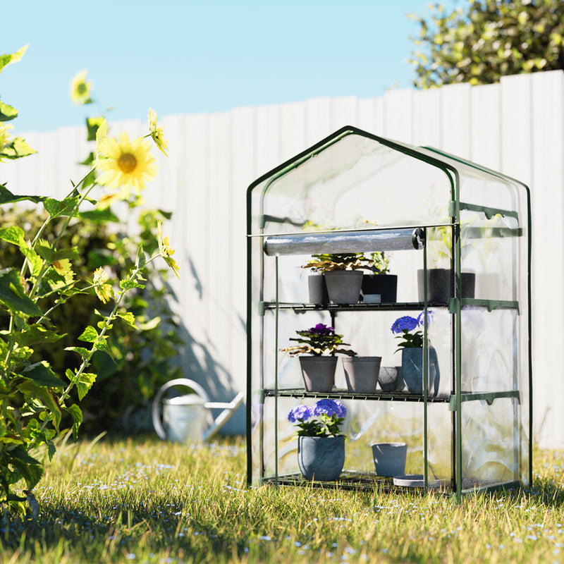 Greenfingers Greenhouse 3 Tier Mini 1.28x0.7x0.5M Garden Planter