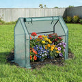 Green Fingers Greenhouse 91x46x84cm Steel Frame PE Cover Outdoor