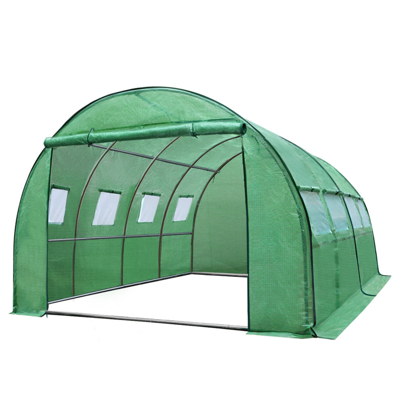 Green Fingers Greenhouse 4x3x2M Walk In Tunnel Plant Garden Shed