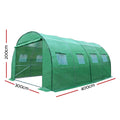 Green Fingers Greenhouse 4x3x2M Walk In Tunnel Plant Garden Shed