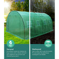 Green Fingers Greenhouse 4x3x2M Walk In Tunnel Plant Garden Shed