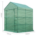 Green Fingers Greenhouse 1.4x1.55x2M Walk-in Tunnel 8 Shelves
