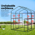 Green Fingers Greenhouse 1.4x1.55x2M Walk-in Tunnel 8 Shelves