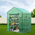 Green Fingers Greenhouse 1.4x1.55x2M Walk-in Tunnel 8 Shelves