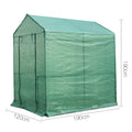 Green Fingers Greenhouse 1.2x1.9x1.9M Walk In Tunnel 4 Shelves