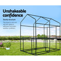 Green Fingers Greenhouse 1.2x1.9x1.9M Walk In Tunnel 4 Shelves
