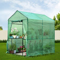 Green Fingers Greenhouse 1.2x1.9x1.9M Walk In Tunnel 4 Shelves
