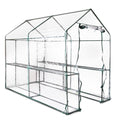 Green Fingers Greenhouse 1.2x1.9x1.9M Walk In Tunnel 4 Shelf