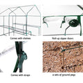 Green Fingers Greenhouse 1.2x1.9x1.9M Walk In Tunnel 4 Shelf
