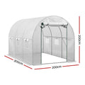 Green Fingers Greenhouse 3x2x2M Walk In White Aluminium