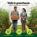 Green Fingers Greenhouse 3x2x2M Walk In White Aluminium