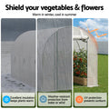 Green Fingers Greenhouse 3x2x2M Walk In White Aluminium