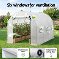 Green Fingers Greenhouse 3x2x2M Walk In White Aluminium