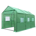 Green Fingers Greenhouse 3.5x2x2M Walk In Tunnel Plant Garden Shed