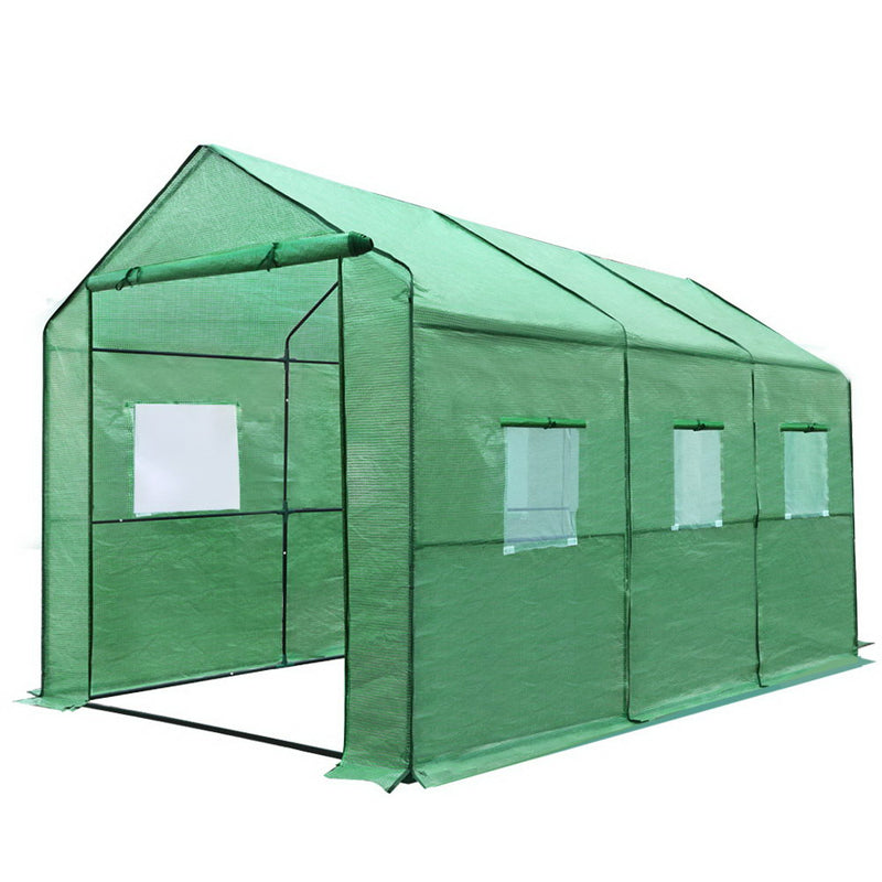 Green Fingers Greenhouse 3.5x2x2M Walk In Tunnel Plant Garden Shed