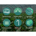 Green Fingers Greenhouse 3.5x2x2M Walk In Tunnel Plant Garden Shed