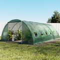 Green Fingers Greenhouse 6x4x2m Walk In Tunnel Plant Garden Shed