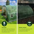 Green Fingers Greenhouse 6x4x2m Walk In Tunnel Plant Garden Shed