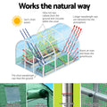 Green Fingers Greenhouse 6x4x2m Walk In Tunnel Plant Garden Shed