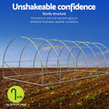 Green Fingers Greenhouse 6x4x2m Walk In Tunnel Plant Garden Shed