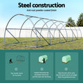 Green Fingers Greenhouse 9x3x2m Walk In Tunnel Plant Garden Shed