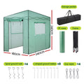 Green Fingers Greenhouse 180x240x240cm Steel Frame PE Cover