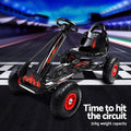 Rigo Kids Pedal Go Kart Black Rubber Tyres Racing Car Ride On
