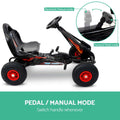 Rigo Kids Pedal Go Kart Black Rubber Tyres Racing Car Ride On