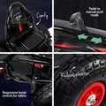 Rigo Kids Pedal Go Kart Black Rubber Tyres Racing Car Ride On
