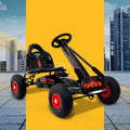 Rigo Kids Pedal Go Kart Black Rubber Tyres Racing Car Ride On