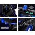 Rigo Kids Pedal Go Kart Racing Car Blue Rubber Tyres