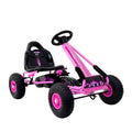 Rigo Kids Pedal Go Kart Ride On Car Pink Rubber Tyres