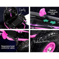 Rigo Kids Pedal Go Kart Ride On Car Pink Rubber Tyres