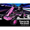 Rigo Kids Pedal Go Kart Ride On Car Pink Rubber Tyres