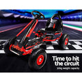 Rigo Kids Pedal Go Kart Red Rubber Tyres Racing Car Ride On