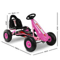 Rigo Kids Pedal Go Kart Ride On Car Adjustable Seat Pink