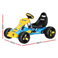 Rigo Kids Pedal Go Kart Blue Plastic Tyre Racing Car