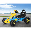 Rigo Kids Pedal Go Kart Blue Plastic Tyre Racing Car