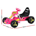 Rigo Kids Pedal Go Kart Pink Ride On Racing Car Plastic Tyre