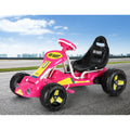 Rigo Kids Pedal Go Kart Pink Ride On Racing Car Plastic Tyre