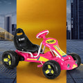 Rigo Kids Pedal Go Kart Pink Ride On Racing Car Plastic Tyre