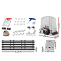LockMaster Electric Sliding Gate Opener 1200kg Keypad Remote 6M