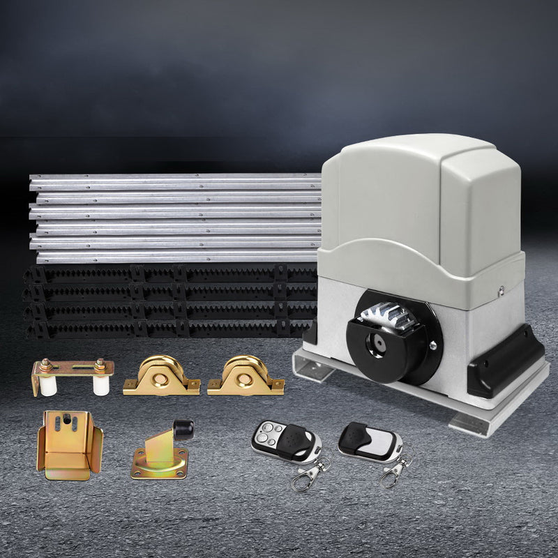 LockMaster Electric Sliding Gate Opener 1200kg 4m Rail Remote Kit
