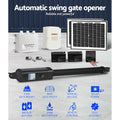 LockMaster Single Swing Gate Opener 500KG 20W Solar