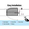 LockMaster Single Swing Gate Opener 500KG 20W Solar
