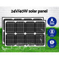 LockMaster 800KG Dual Swing Gate Opener 40W Solar Panel