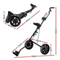 Everfit Golf Trolley 2 Wheel Folding Cart Cup Holder Buggy